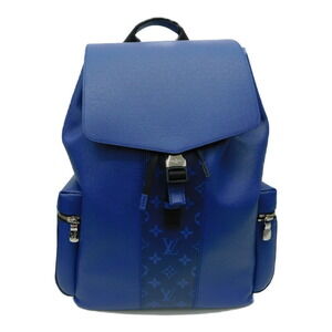 Louis Vuitton Monogram Eclipse Black Taiga Backpack Cobalt Blue